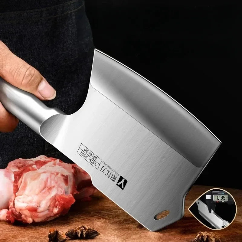 Special knife for bone cutting, bone chopping knife, forged bone cutting knife, thickened and weighted