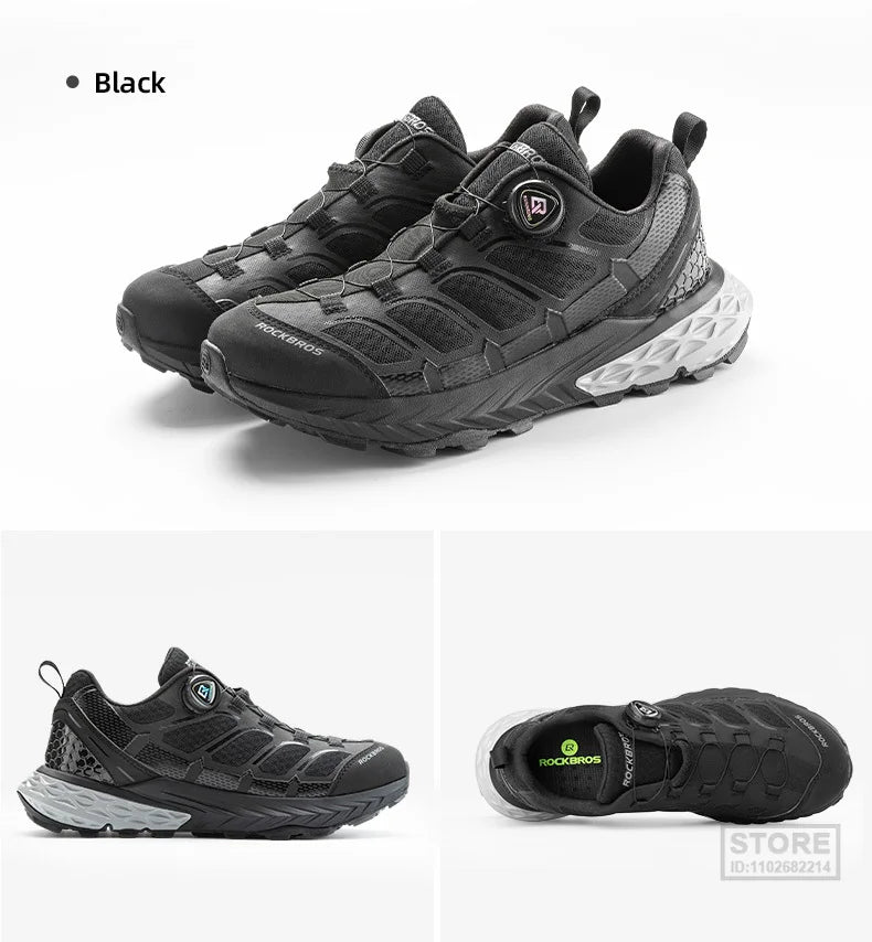 ROCKBROS Sports Shoes Men Cycling Outdoor Activity Footwear Soft Breathable  Women Hiking Climbing Camping Non-slip Sneaker