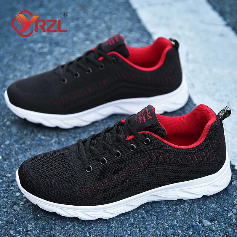 YRZL Running Shoes Men Sneakers Fashion Lightweight Trainers Breathable Walking Shoes Comfortable Athletic Sport Shoes for Men