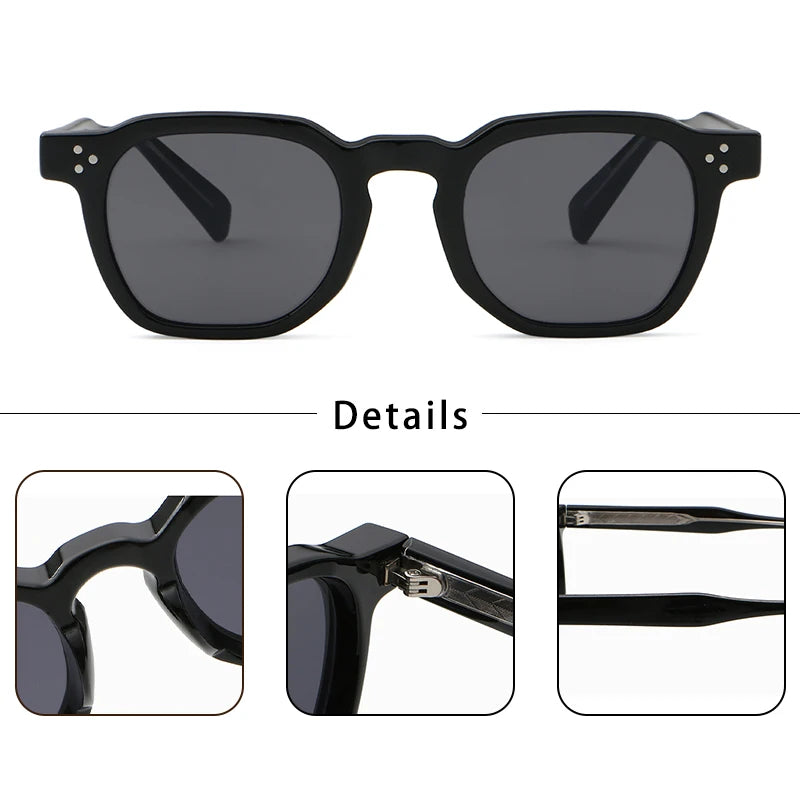 Caterside New Retro Punk Men Sunglasses Square Personalized Design Glasses Women's Fashion Party Business Glasses Festival Gift