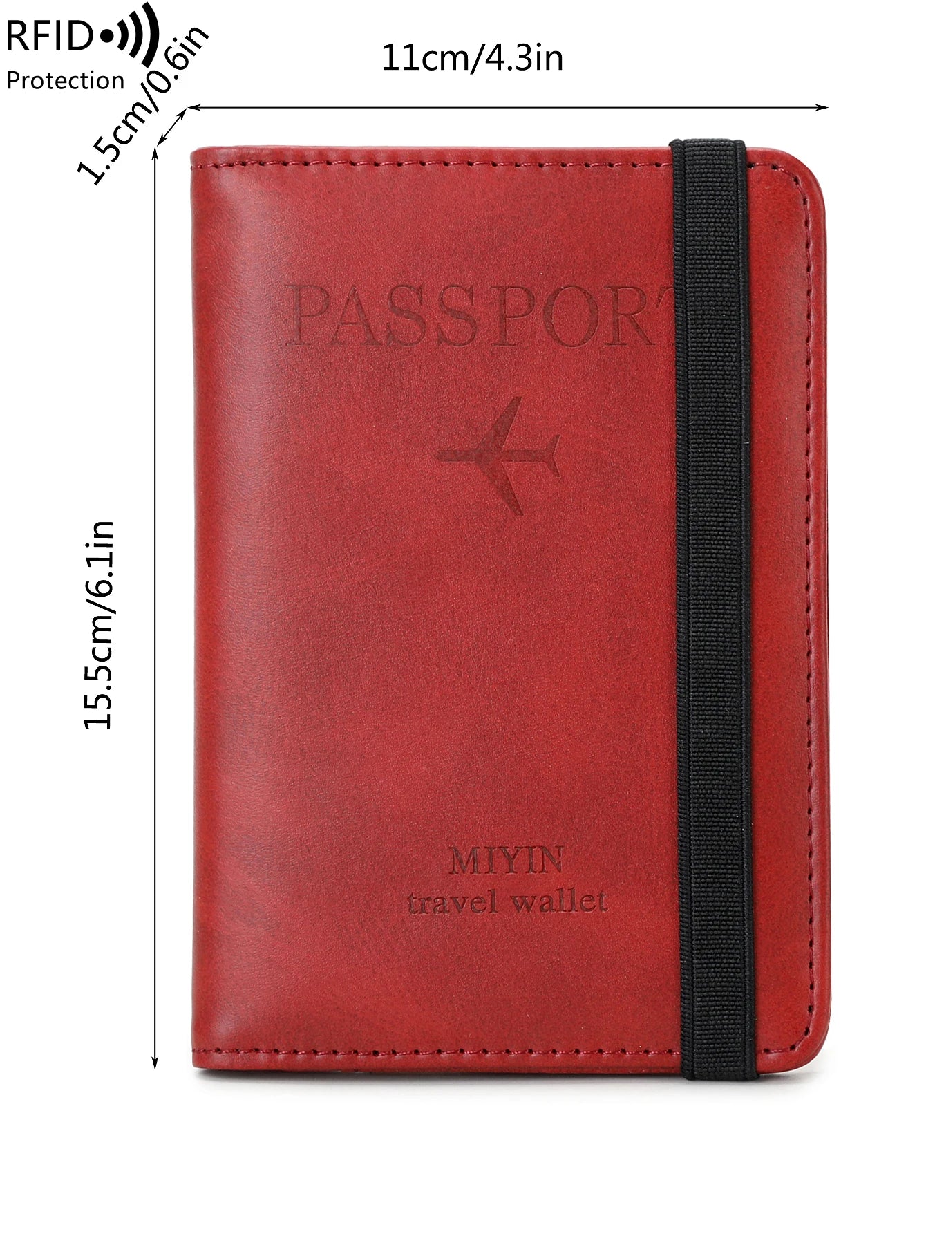 RFID Retro Passport Set PU Leather Credit Card Holder Vaccine ID Window Card Set Passport Bag Men's and Women'sTravelAccessories