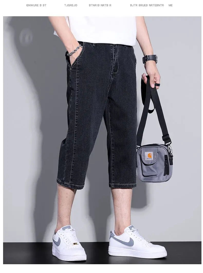 Seven Denim Shorts Men'S Summer Thin Loose Casual Straight Pants Fashion Men'S Travel Office Versatile 7 Jeans Jeans A3398