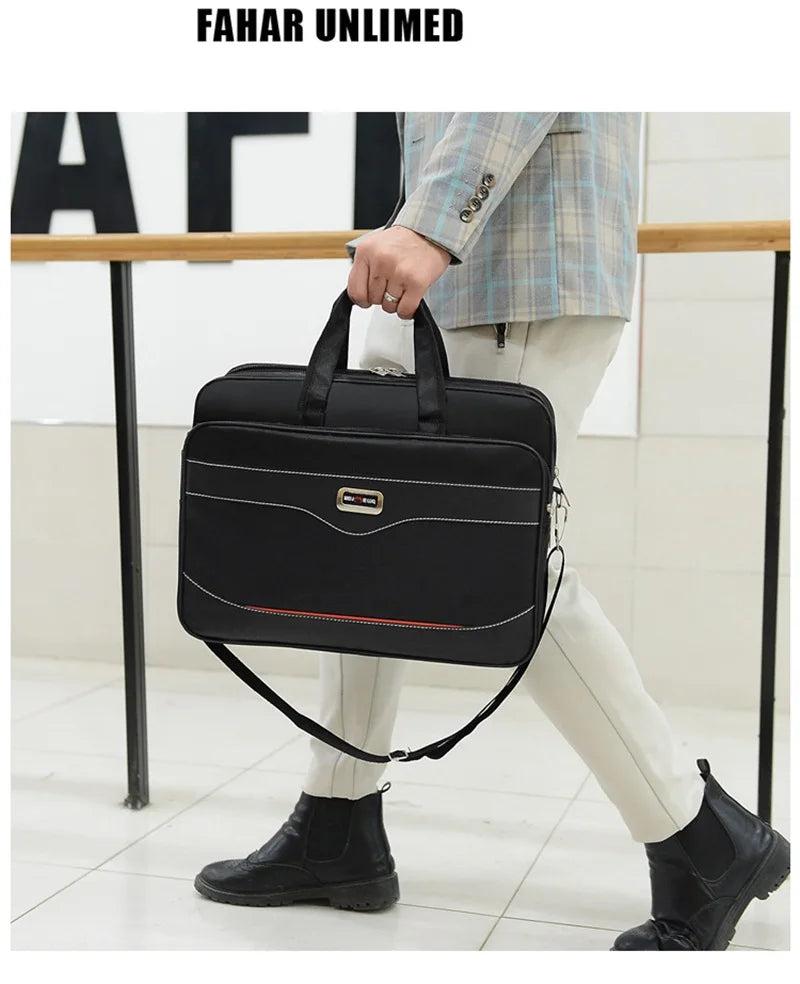 Fashion Large Capacity Men's Briefcase Multifunction Laptop Bag Office Male Shoulder Messenger Bag Business Handbag