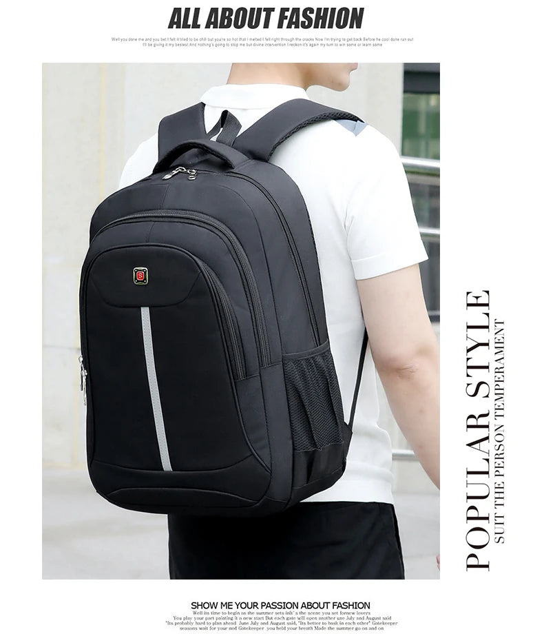 Fashion Casual Men's Backpack Men Bag Lightweight Nylon Fabric Travel Backpack School Bag Large Capacity Men's Laptop Backpack