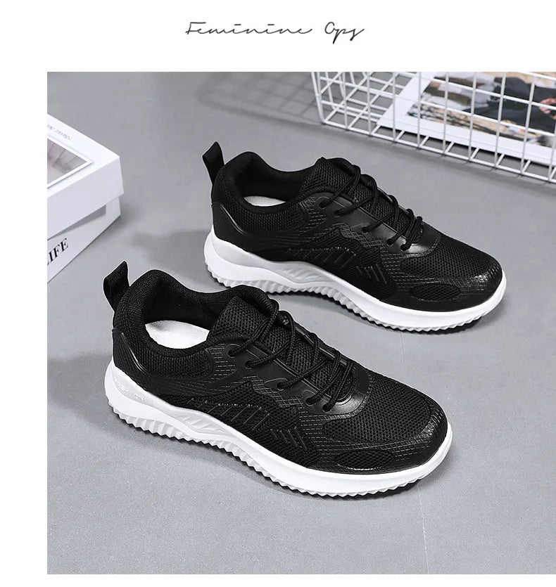 Shoes women 2024 spring and autumn new fashion casual breathable running shoes soft sole women sports shoes