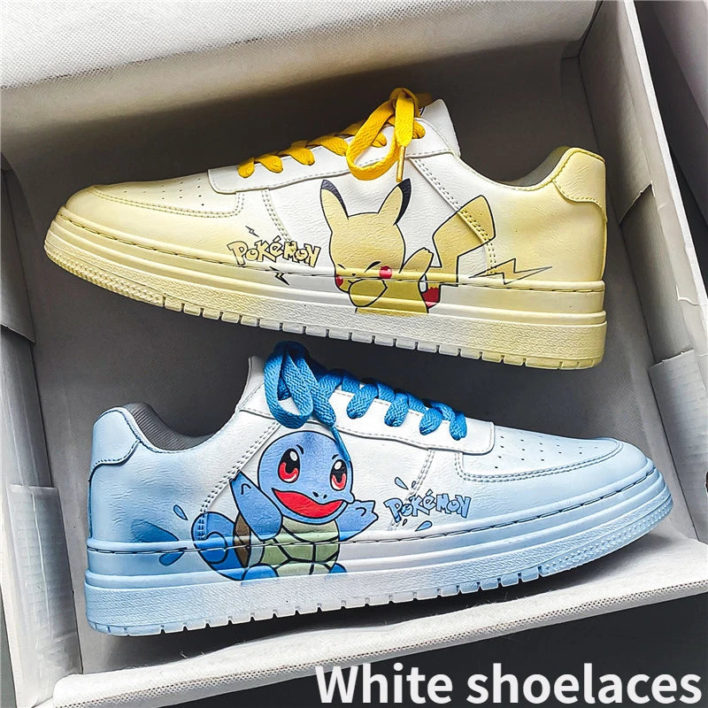 Csrtoon Pika-chu Cartoon Youth Casual Sneakers Breathable Lightweight Running Fashion New Shoes Gift for Children Size 35-44