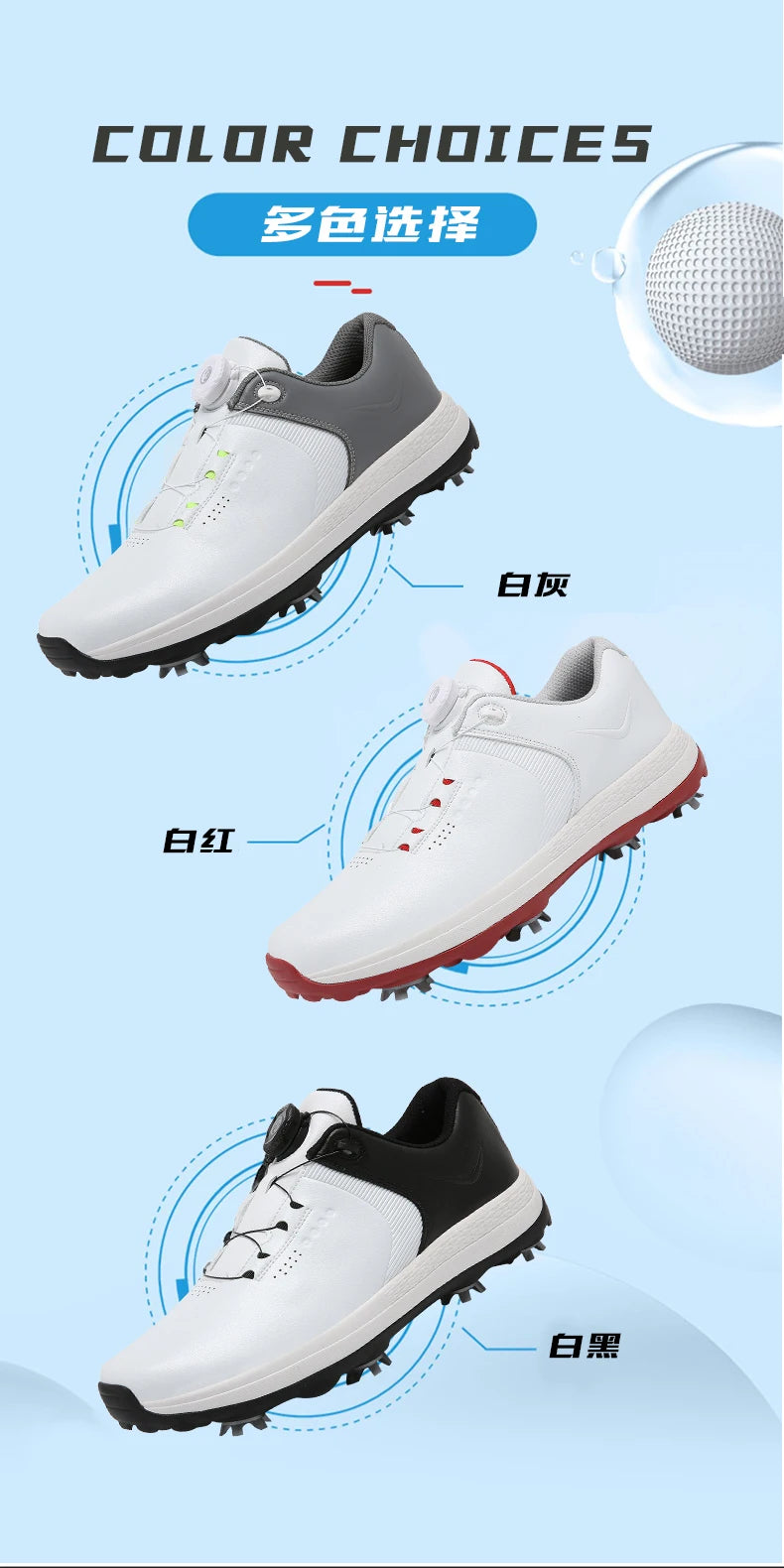 New Men Golf Shoes Spikes Professional Golf Wears Comfortable Golfers Shose Light Weight Walking Sneakers