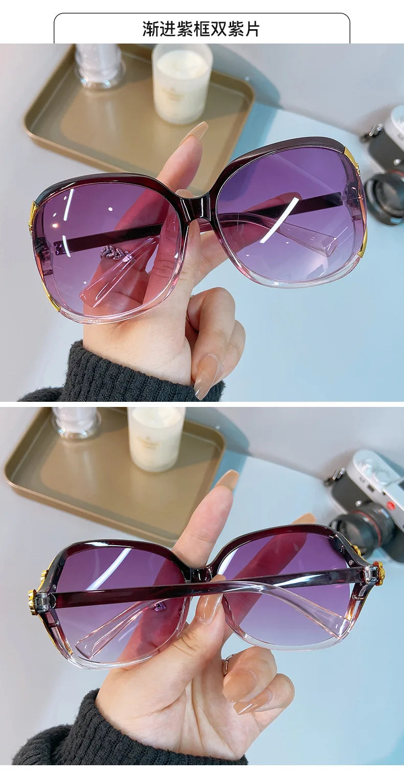 New Women's Oversized Sunglasses Women's Brand Designer Fashion Sun Glasses Outdoor Leisure Women Eyewear UV400 Oculos De Sol