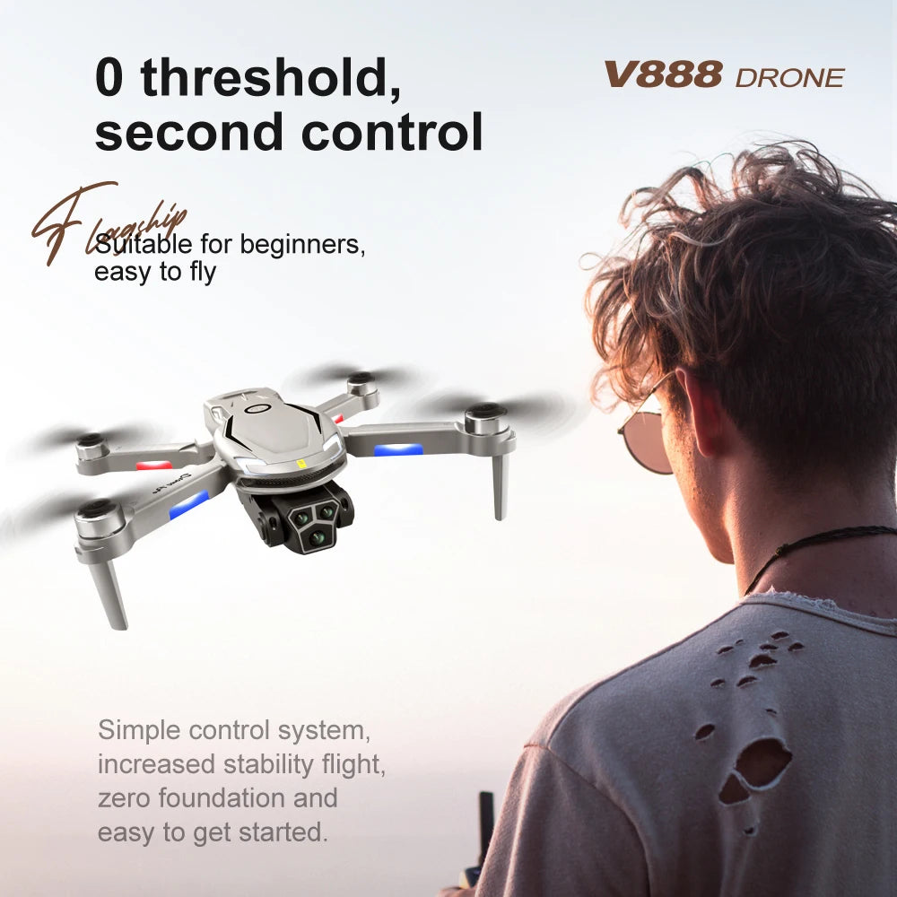 New Sale V888 Drone 8K Professional HD Aerial Photography 5G GPS Remote Control Aircraft Hd Dual Camera Toy Quadcopter 10000M