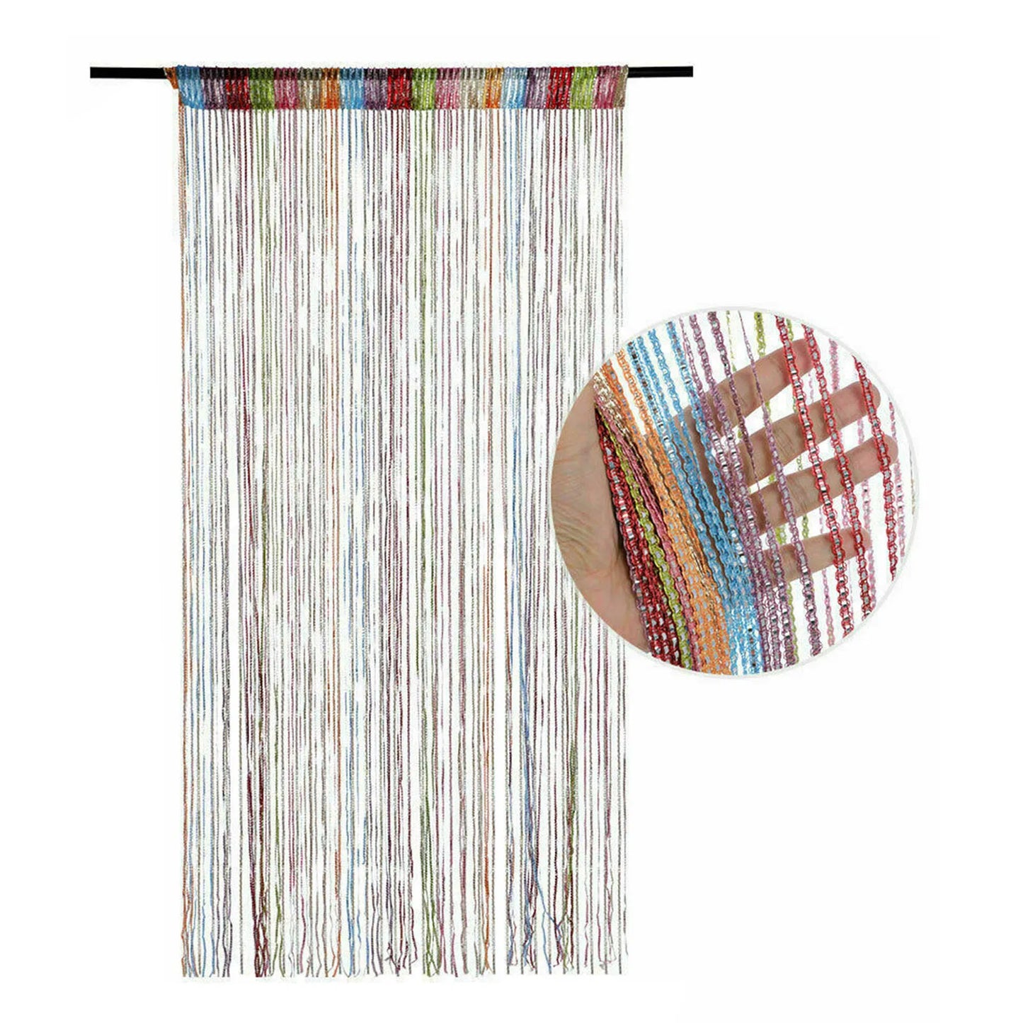 Door String Curtains Fringe Wall Panel Fringe Window Room Divider Blind for Wedding Coffee House