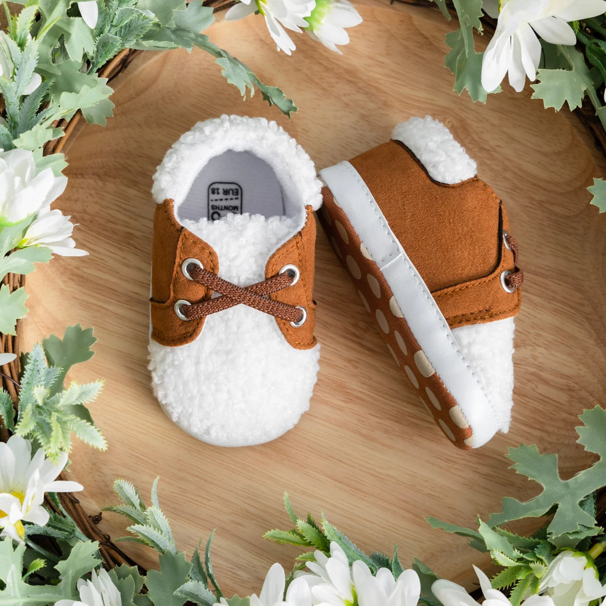 Fashion Newborn Winter Cotton Baby Boys Shose Plush Soft Bottom Non-Slip Baby Toddler Shoes Girl First Walkers Crib Shoes 0-18M