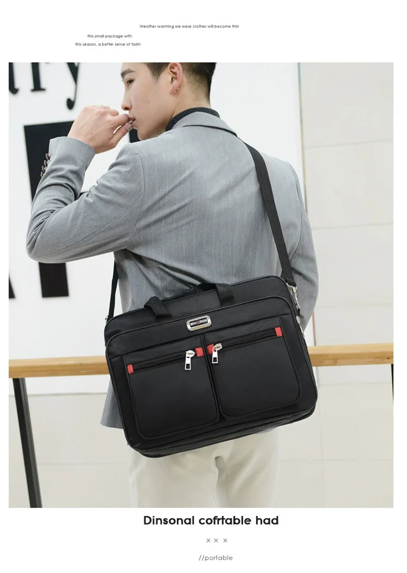 Fashion Large Capacity Men's Briefcase Multifunction Laptop Bag Office Male Shoulder Messenger Bag Business Handbag