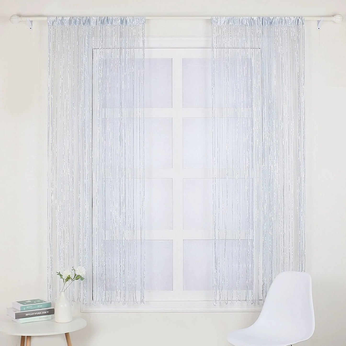 Door String Curtains Fringe Wall Panel Fringe Window Room Divider Blind for Wedding Coffee House