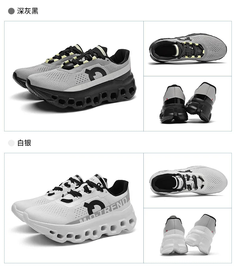 Outdoor Running Shoes for Men, Casual Sneakers, Cushioning, Luxury Brand, Basic Walking Shoes, Gym Trend, Winter, New, 2024