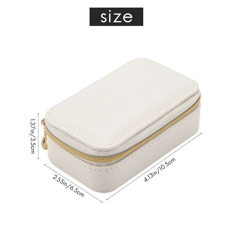 Small Jewelry Box,Portable Travel Jewelry Box Organizer Display Storage Case For Rings And Earrings