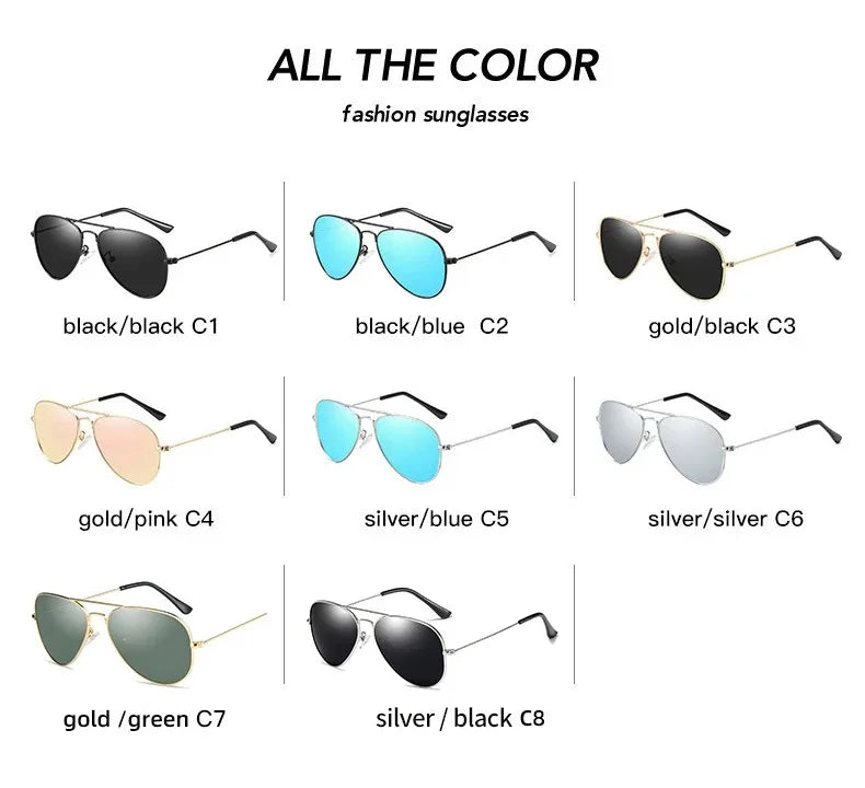 Classic Kids Polarized Sunglasses Fashion Children Pilot Sun Glasses Metal Frame Girls Outdoors Goggle Glasses UV400