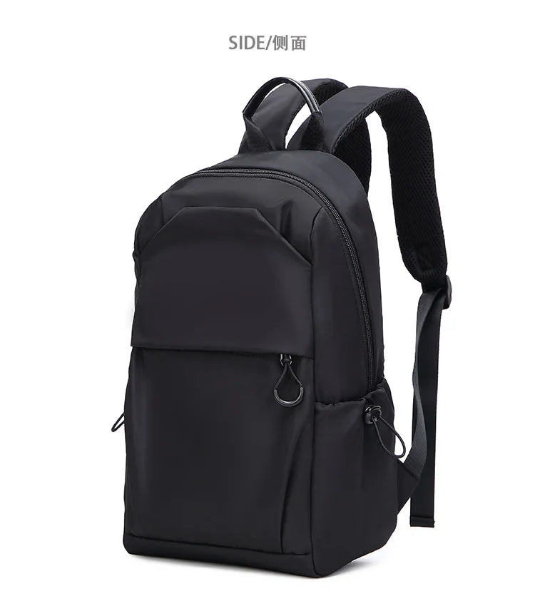 Small Men's Backpacks Sports Outdoor Man School Bag Fashion Oxford Cloth Mini Travel Shoulder Bags for Male 2023 Black Rucksack