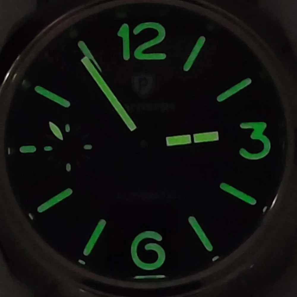 Parnsrpe-Latest Men's Vintage Pilot's Watch, Manual Movement, Aseptic Luminous Dial, 45 mm, Leather Strap, Water Resistant