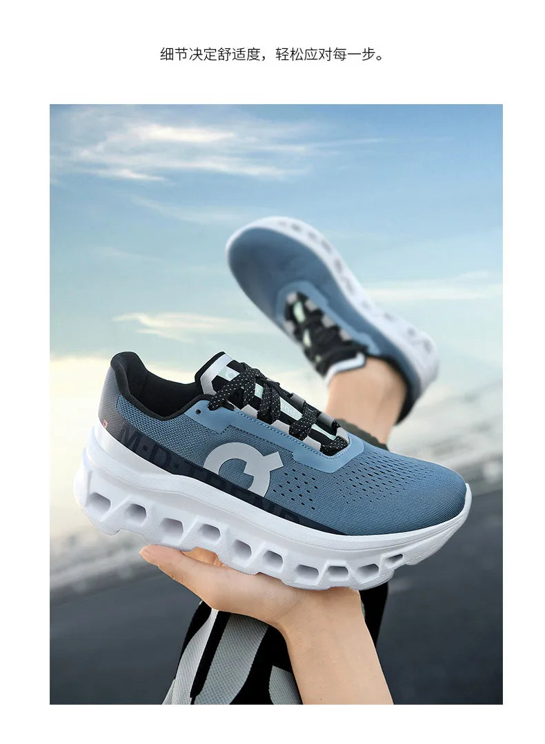 Outdoor Running Shoes for Men, Casual Sneakers, Cushioning, Luxury Brand, Basic Walking Shoes, Gym Trend, Winter, New, 2024