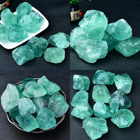 Natural Green Fluorite Minerals Specimen Raw Mineral Decorative Irregular Shape Bulk Stone Home Fish Tank Decor Landscape Rock