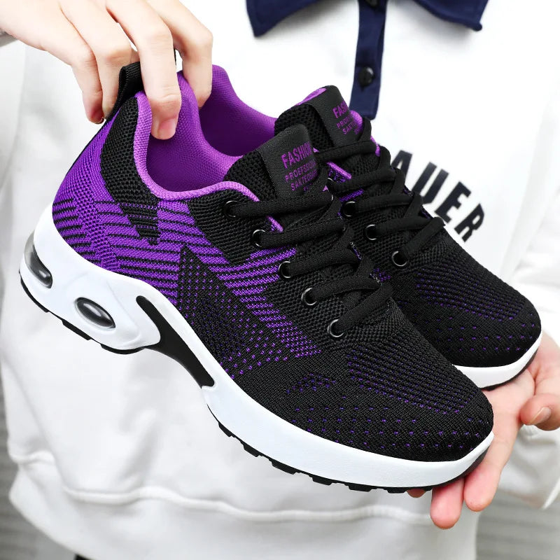 Running shoes Women 2024 spring new large size casual breathable lace-up air cushion sports shoes sneakers