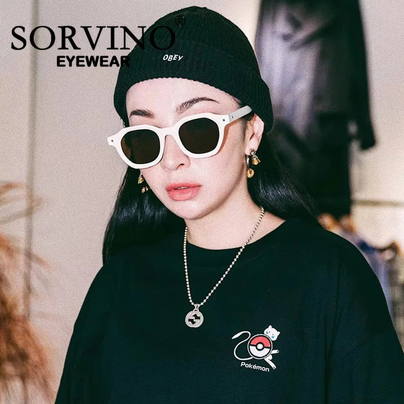 Fashion Green Frame Yellow Lens Square Sunglasses Women 2024 Brand Design Vintage Rivets Rectangle Sun Glasses Men Moscot Shades