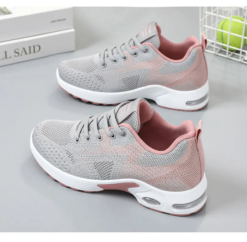 Running shoes Women 2024 spring new large size casual breathable lace-up air cushion sports shoes sneakers