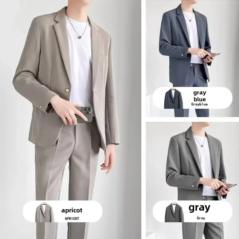 Casual Western-style Men's Blazer Lightweight Loose Fit Business Korean Version Slimming Top For Professional Men