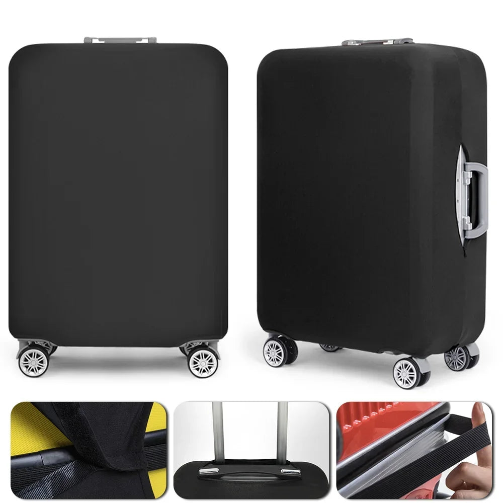 Travel Luggage Cover Traveling Accessories Dust Proof Scratch Resistant Reusable Elasticity Cover White Picture Printing Series