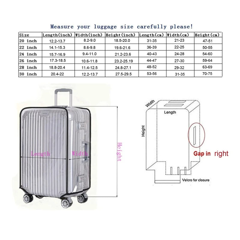 Full Transparent Luggage Protector Cover Thicken Suitcase Protector Cover