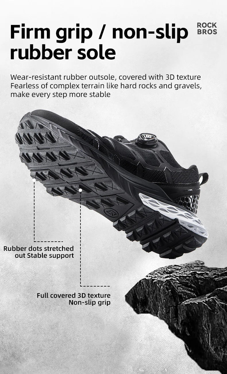 ROCKBROS Sports Shoes Men Cycling Outdoor Activity Footwear Soft Breathable  Women Hiking Climbing Camping Non-slip Sneaker