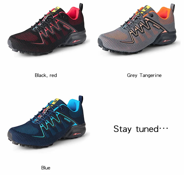 2024 New Men Running shoes Outdoor Breathable Anti-skid Wear-resistant Lace-up Sneakers Male Jogging Training Travel Sport Shoes