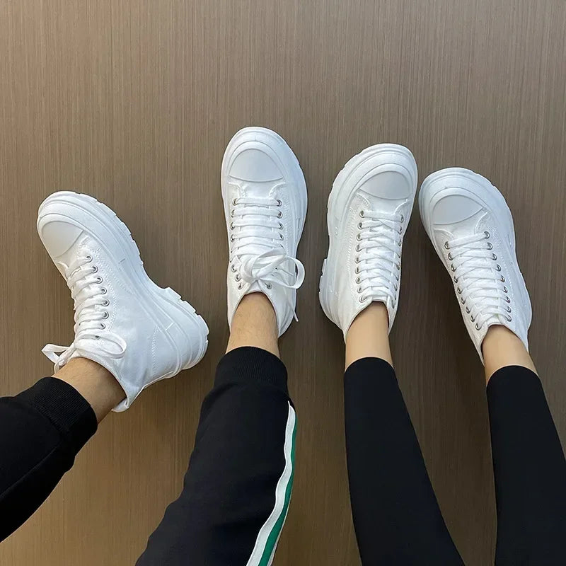 Hip Hop Platform Women's Shoes Models 2024 High Top Shoes Big Size Long Boots Sneakers Sports Athlete High-tech Shoses