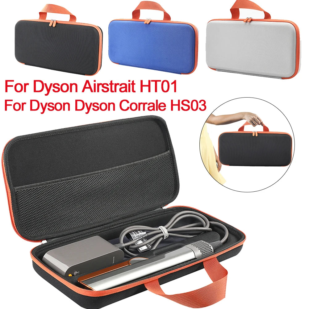 Hard EVA Carrying Case for Dyson Airstrait HT01 Hair Straightener Travel Storage Bag Anti-scratch Protective Case with Mesh Bag