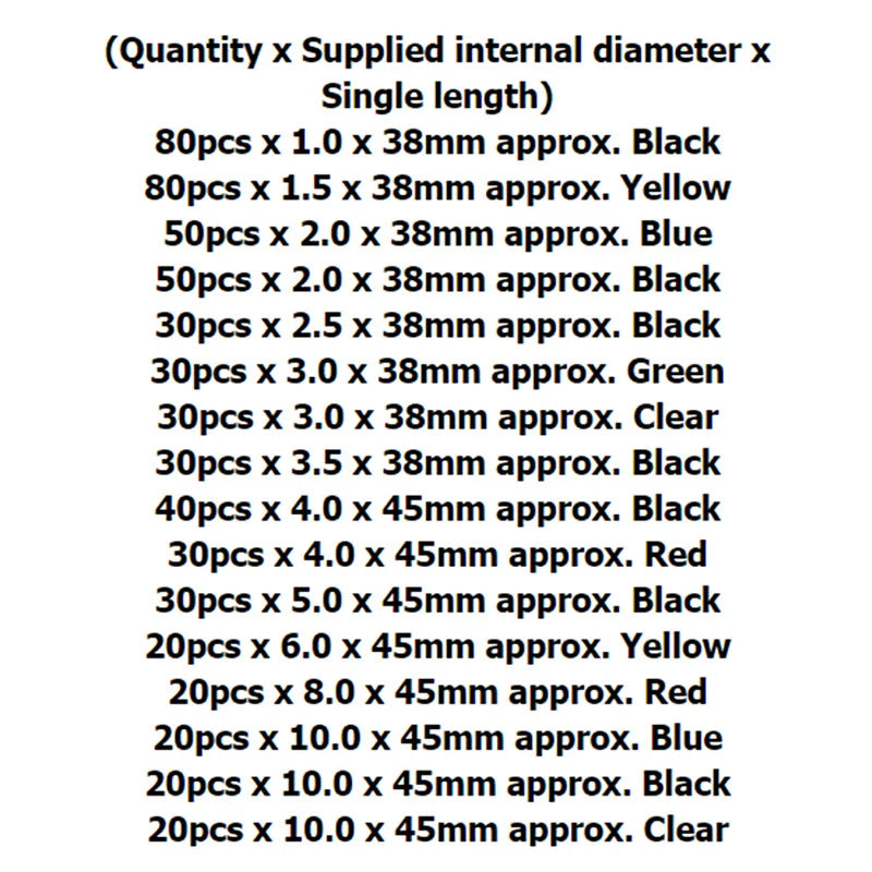 Easy-Apply 580pc Cable Sleeve Kit - Multi-Size Durable Heat Shrink Tubing, Professional Wire Insulation, 2:1 Shrink Ratio