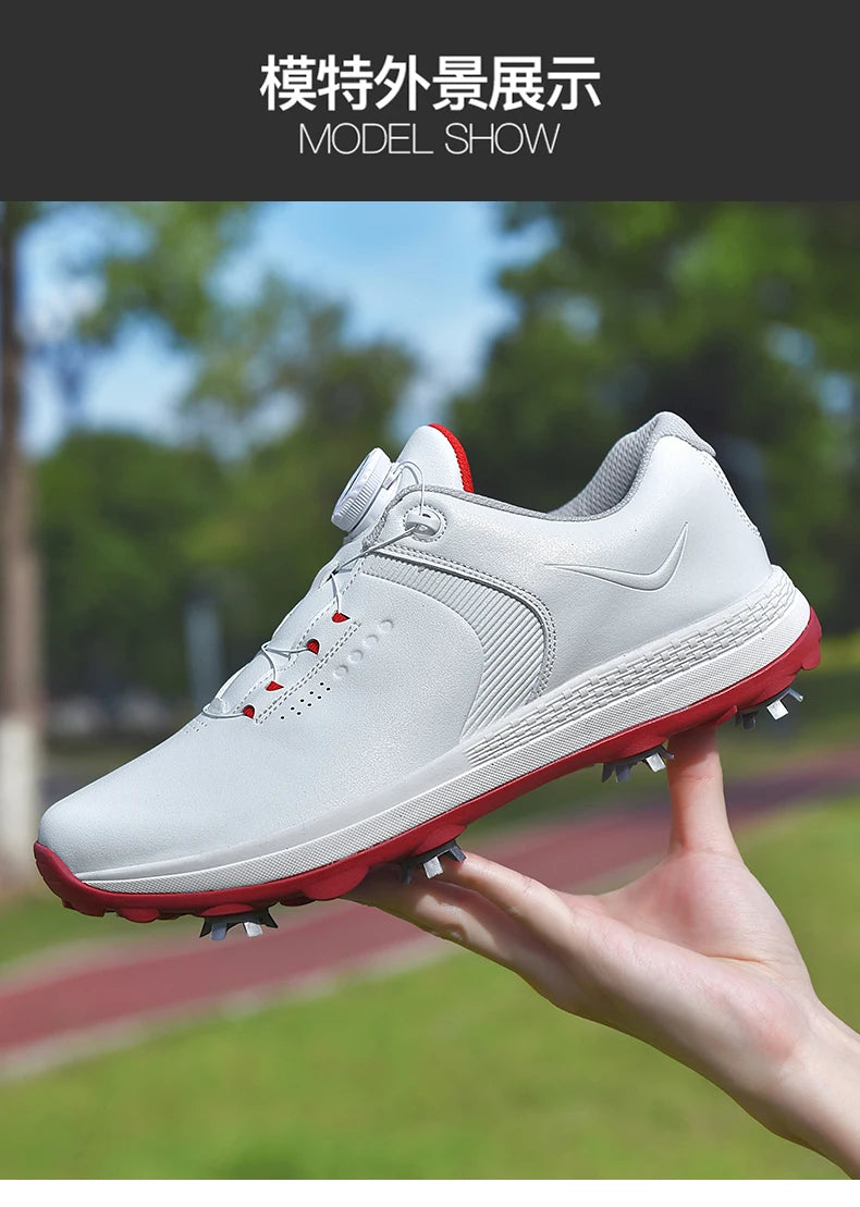 New Men Golf Shoes Spikes Professional Golf Wears Comfortable Golfers Shose Light Weight Walking Sneakers