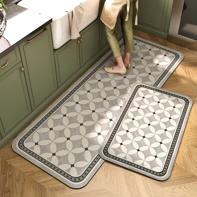 Absorbent Kitchen Floor Mat Diatomit Anti-Slip Carpet Waterproof Oilproof Kitchen Mat Living Room Doormat Kitchen Hallway Rug