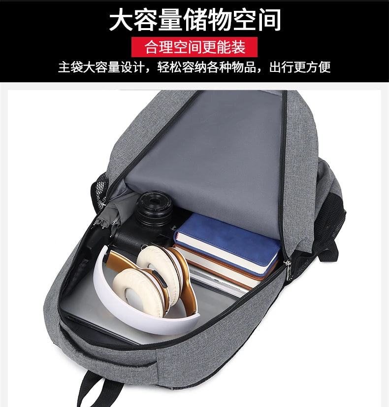 Fashion Casual Men's Backpack Men Bag Lightweight Nylon Fabric Travel Backpack School Bag Large Capacity Men's Laptop Backpack