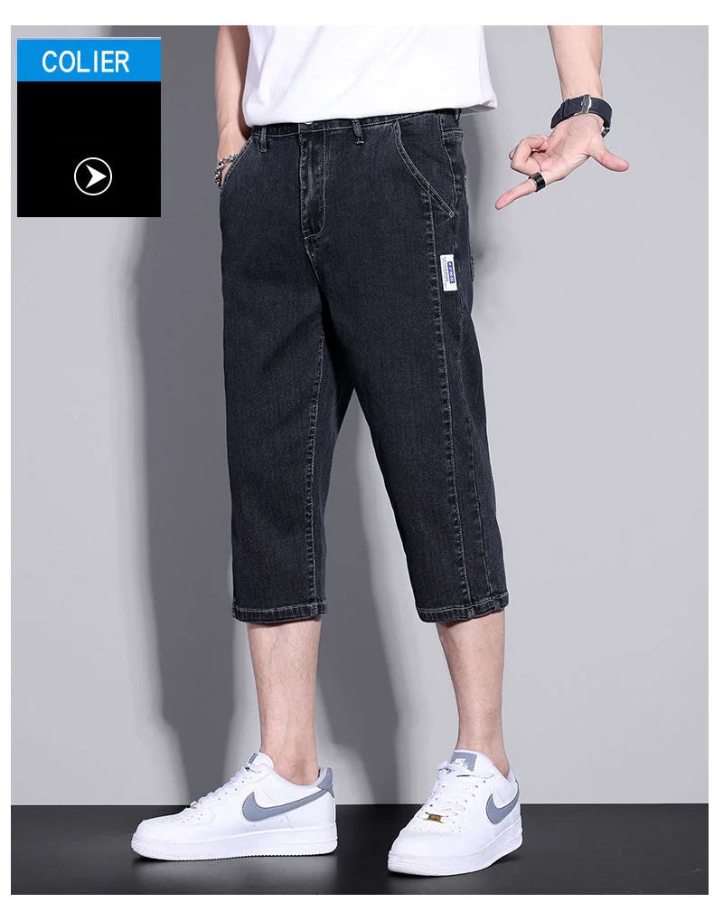 Seven Denim Shorts Men'S Summer Thin Loose Casual Straight Pants Fashion Men'S Travel Office Versatile 7 Jeans Jeans A3398