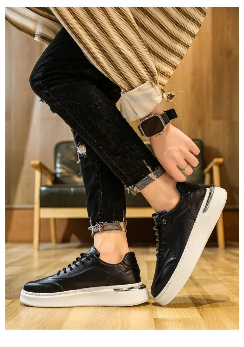 Casual Shoes For Men 2024 New Fashion Platform Sneakers Non-slip Comfortable Men's Shoe Male White Chunky Sports Running Shoes