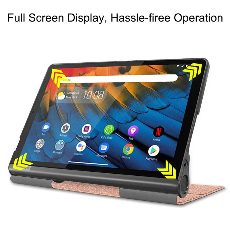 Coque For Lenovo Yoga Smart Tab Case YT-X705F PU Leather Stand Flip Cover For Lenovo Yoga Smart Tab 10 1 Case Funda YT X705F