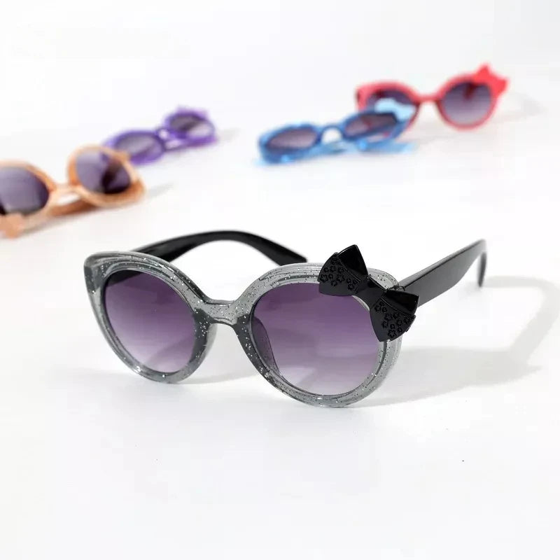 Bowknot Lovely Cat Eye Children Sunglasses Personality Sun Glasses Kids Cute Baby Eyewear Trend Girls Boy Eyeglasses