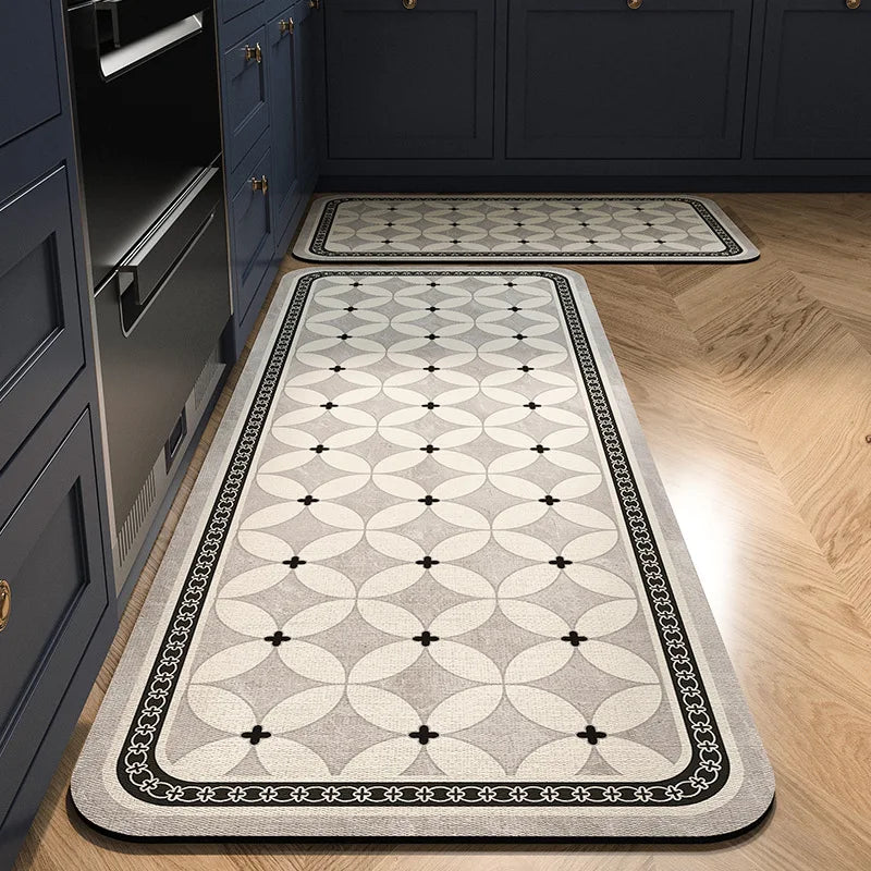 Absorbent Kitchen Floor Mat Diatomit Anti-Slip Carpet Waterproof Oilproof Kitchen Mat Living Room Doormat Kitchen Hallway Rug