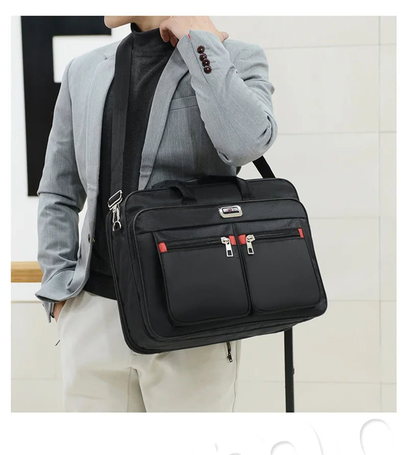 Fashion Large Capacity Men's Briefcase Multifunction Laptop Bag Office Male Shoulder Messenger Bag Business Handbag