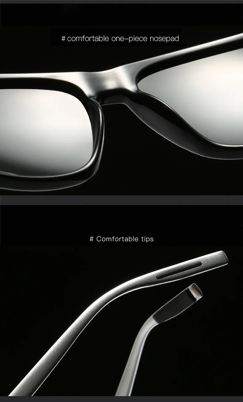 Square Men or Women Polarized Sunglasses Brand Designer HD lens Good Quality Fashion Sun Glasses For Driving night vision