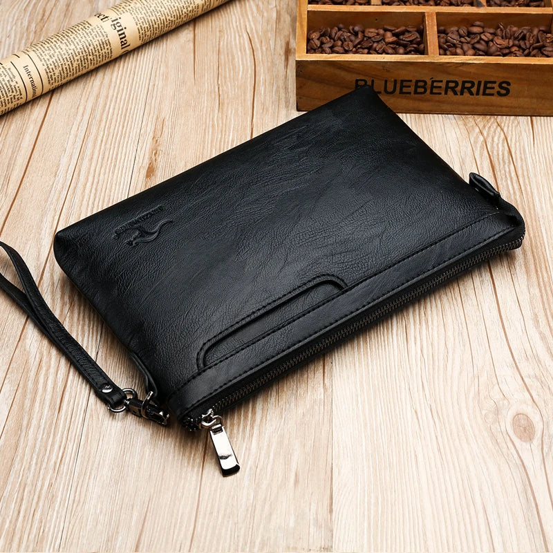 Fashion Soft PU Leather Men Day Clutch Business Men Money Handbag High Quality Male Cardholder Case Phone Bag