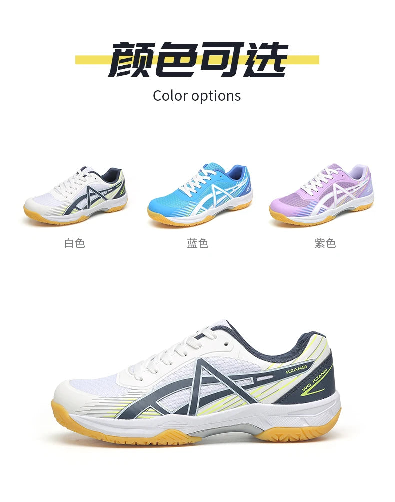 Unisex Men Women Badminton Squash Indoor Sports Shoes Ultra-light Rubber Sole Volleyball Training Sneakers