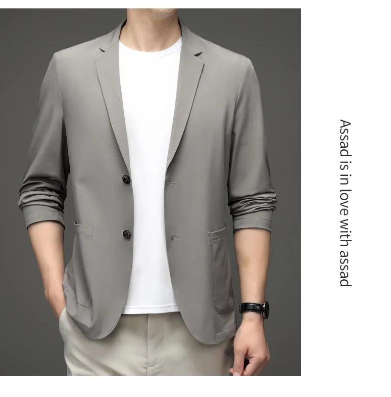 Chic & Sleek: Summer Slim-Fit Casual Suit Jacket for Fashion-Forward Style - Thin for Summer,UV Protection，Business Leisure