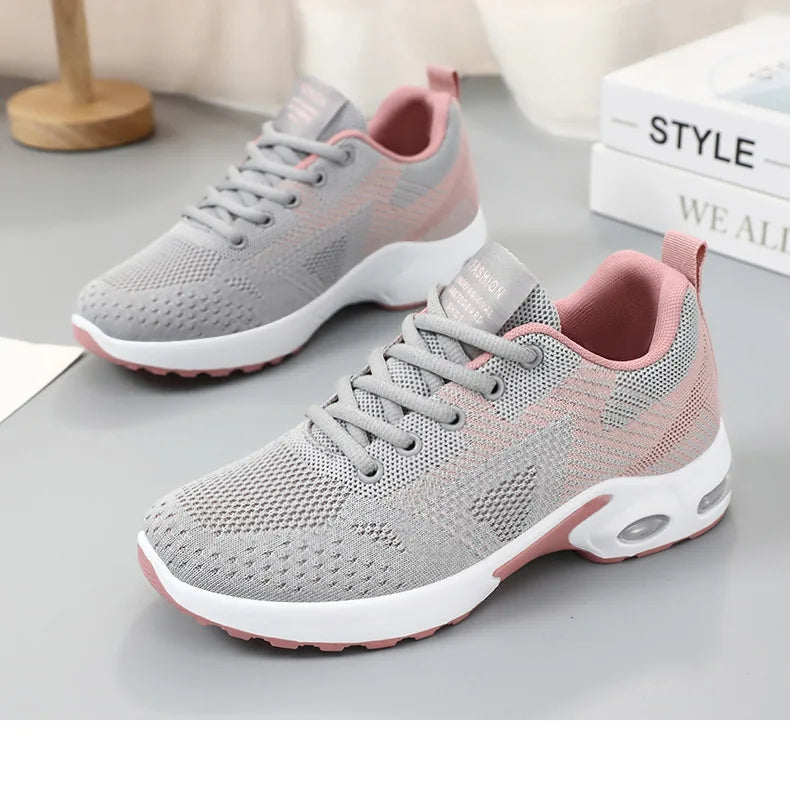 Running shoes Women 2024 spring new large size casual breathable lace-up air cushion sports shoes sneakers