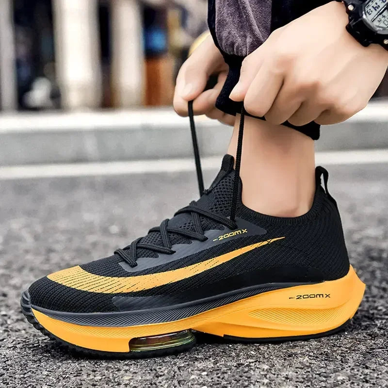 Unisex Fashion Men Sneakers Round Toe Marathon Cushioning Running Shoes Woman Trainer Race Breathable Couple Tenis Shoe